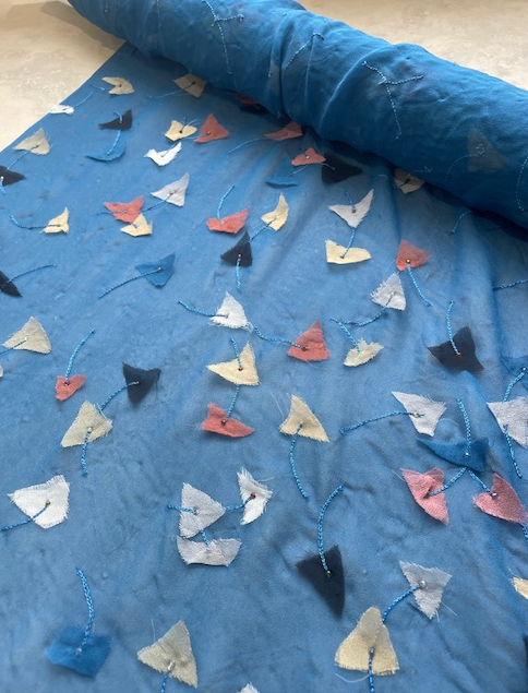 CONFETTI SKY SILK CHIFFON