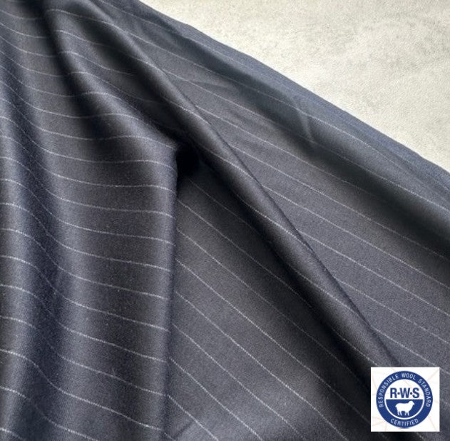 MARLOW 100% WOOL PINSTRIPED SUITING