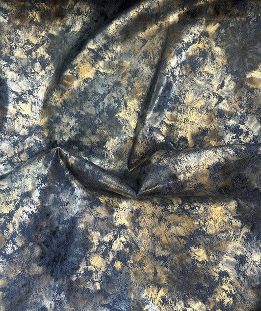 OIL SPILL GOLD FOILED DENIM (3m Length)