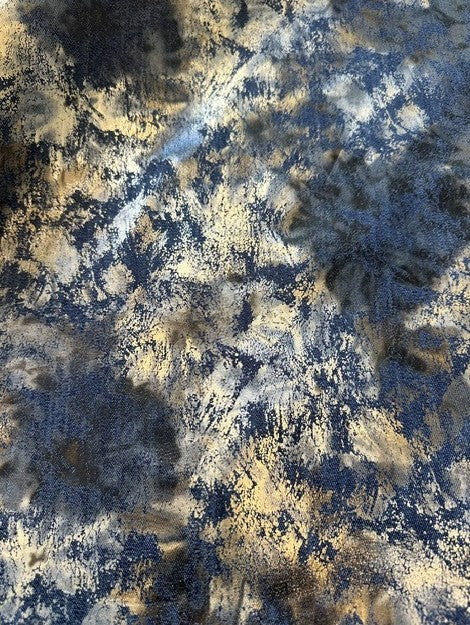OIL SPILL GOLD FOILED DENIM (3m Length)