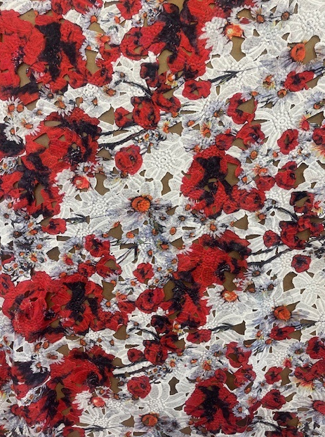 SCARLETT FLORAL EMBROIDERED LASER CUT WITH SCALLOPED EDGING