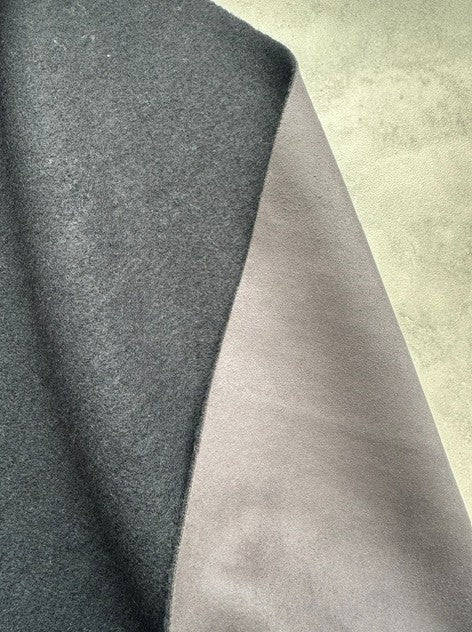 WHISTLER SMOKE GREY FAUX SUEDE BONDED WOOL (3m Length)