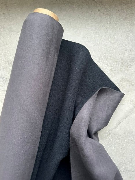 WHISTLER SMOKE GREY FAUX SUEDE BONDED WOOL (3m Length)