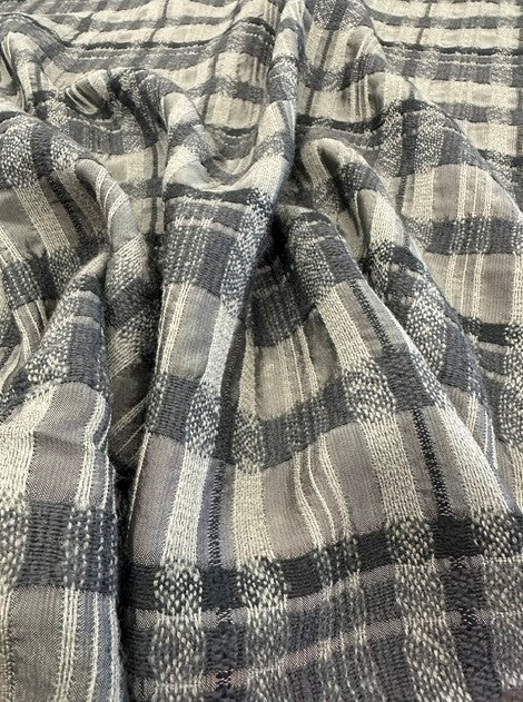 WESTWOOD WOOL/COTTON/VISCOSE BLEND CHECK