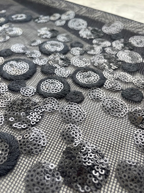 CIRCULOS SPANISH SEQUIN ON NYLON MESH BASE (1.9m Length)