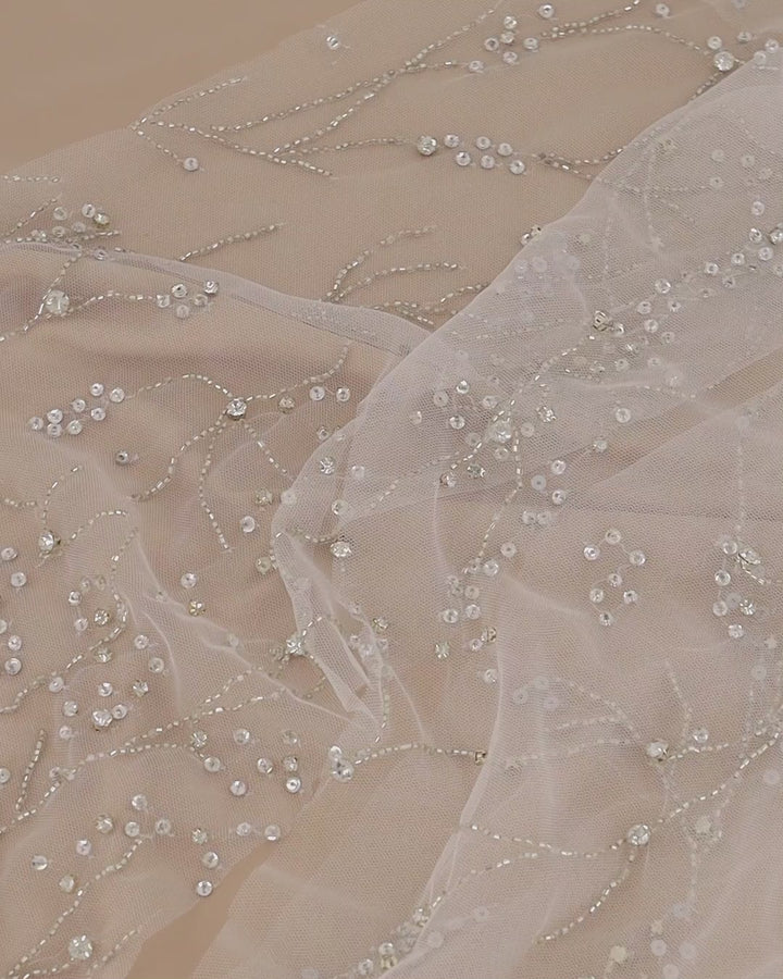 PAVLOVA ALLOVER SEQUIN EMBROIDERY IVORY