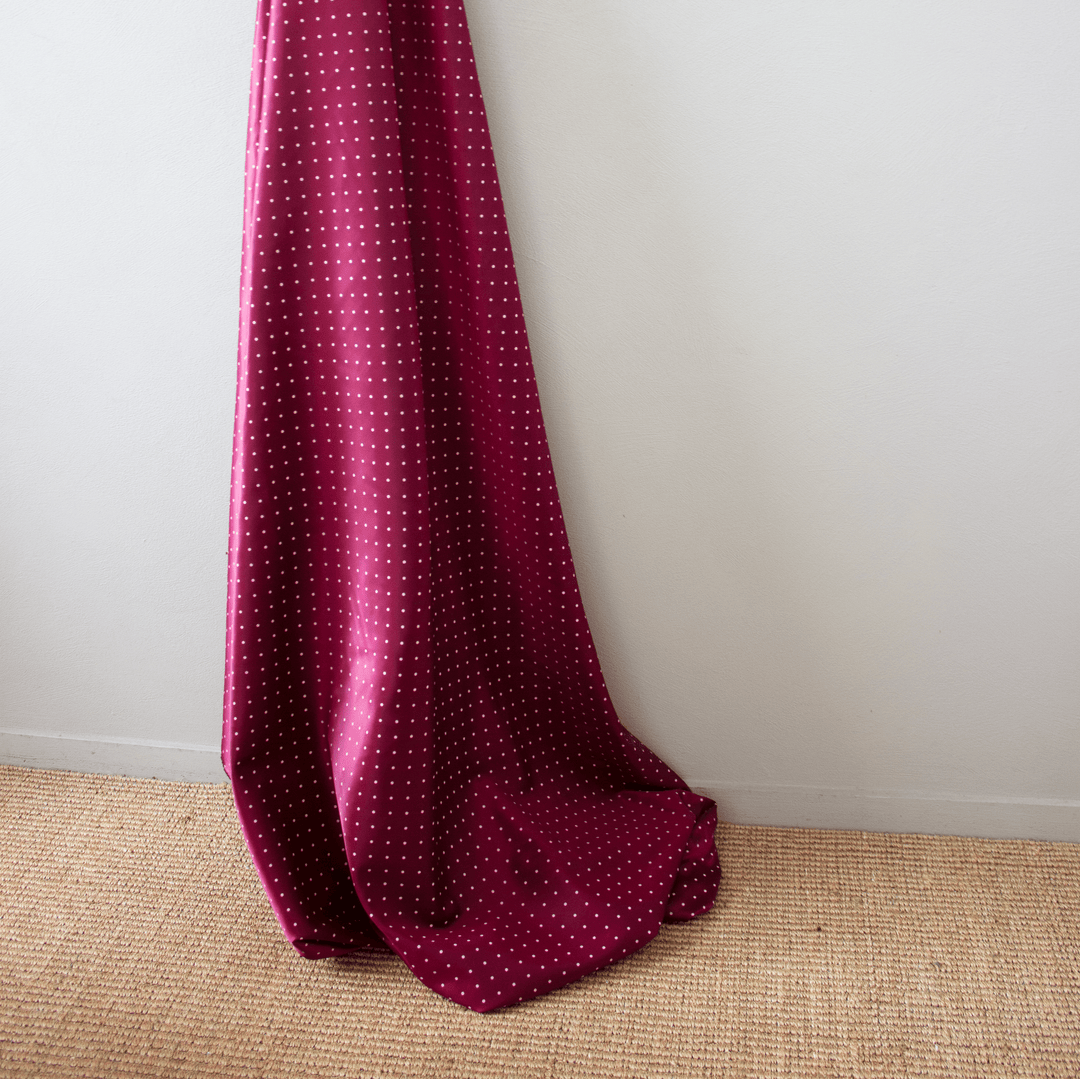 MAROON DOT TWILL LINING