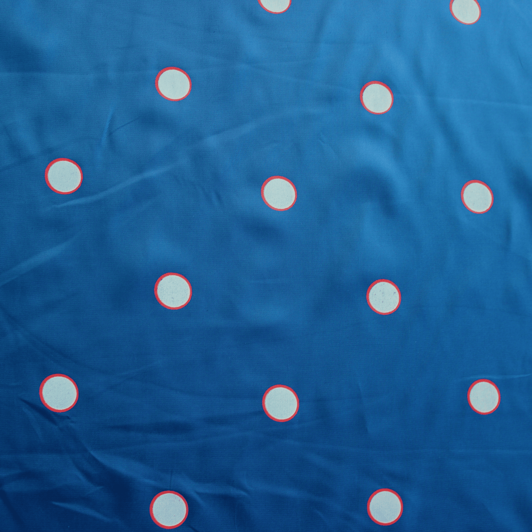 POLKA DOT BLUE LINING
