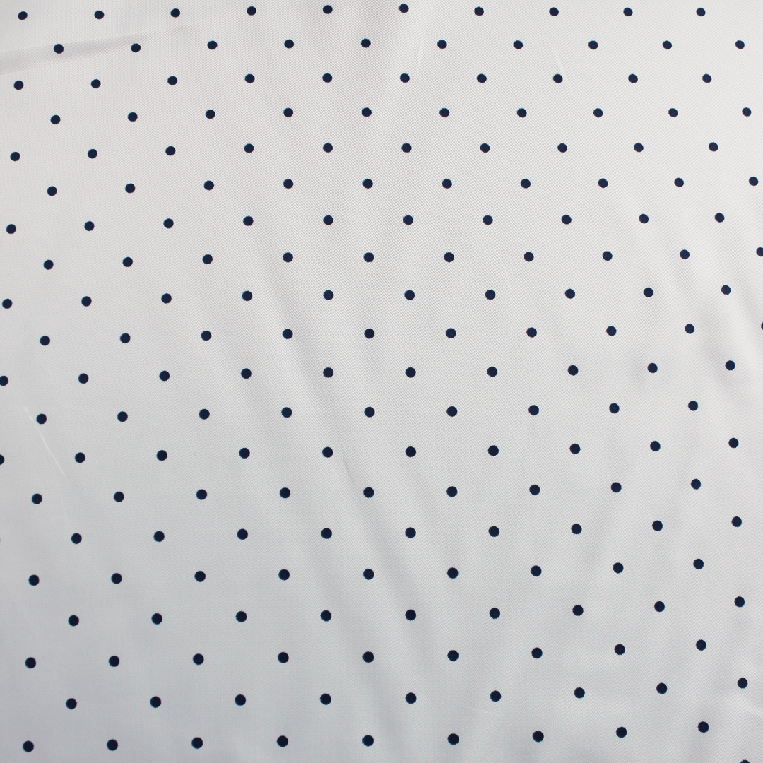 WHITE NAVY SPOT LINING
