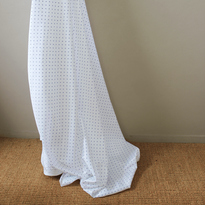 WHITE NAVY SPOT LINING